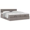 vidaXL Osmanský rám postele s matracíes taupe 200x200cm textil
