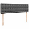 vidaXL Osmanský rám postele s matrací tmavě šedá 160x200cm textil