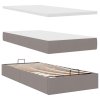vidaXL Osmanský rám postele s matrací taupe 80x200cm textil