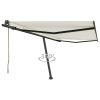 vidaXL Volně stojící automatická markýza 450 x 350 cm krémová