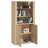 vidaXL Skříň highboard dub sonoma kompozitní dřevo