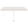 vidaXL Volně stojící automatická markýza 450 x 350 cm krémová
