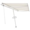 vidaXL Volně stojící automatická markýza 450 x 350 cm krémová