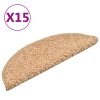 vidaXL Schodové rohože 15 ks 56 x 17 x 3 cm zlaté půlkulaté
