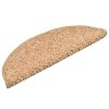 vidaXL Schodové rohože 15 ks 56 x 17 x 3 cm zlaté půlkulaté