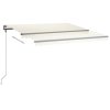 vidaXL Ručně zatahovací markýza s LED světlem 450 x 350 cm krémová