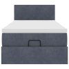vidaXL Osmanský rám postele s matrací tmavě šedá 90x190cm samet