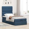vidaXL Osmanský rám postele s matrací modrá 90x190cm textil