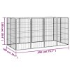 vidaXL 12panelová ohrádka pro psy černá 50 x 100 cm práškovaná ocel