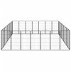 vidaXL 32panelová ohrádka pro psy černá 50 x 100 cm práškovaná ocel