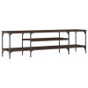 vidaXL TV skříňka hnědý dub 161 x 35 x 45 cm kompozitní dřevo a železo