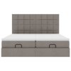 vidaXL Osmanský rám postele s matracíes taupe 200x200cm textil