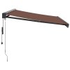 vidaXL Automatická zatahovací markýza hnědá 350 x 250 cm
