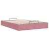 vidaXL Osmanský rám postele bez matrací růžová 140x190 cm samet