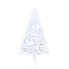 vidaXL Umělý vánoční půl stromek s LED a sadou koulí bílý 180 cm
