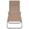 vidaXL Skládací lehátka 2 ks taupe textilen/ocel s práškovým nástřikem