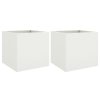 vidaXL Truhlíky 2 ks bílé 49 x 47 x 46 cm ocel