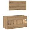 vidaXL Koupelnová skříňka se zrcadlem dub artisan kompozitní dřevo