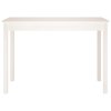 vidaXL Jídelní stůl bílý 110 x 55 x 75 cm masivní borové dřevo