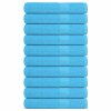 vidaXL Saunové osušky FROGN 10 ks tyrkysové 80x200 cm 360 g/m²