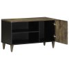 vidaXL TV Cabinet světle šedá 80x31,5x46 cm masivní mangovníkové dřevo