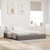 vidaXL Osmanský rám postele bez matrací taupe 180x200 cm textil