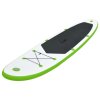 vidaXL Nafukovací SUP paddleboard zeleno-bílý