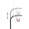 vidaXL Basketbalový koš bílý 237–307 cm polyethylen