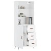 vidaXL Skříň highboard bílá 69,5 x 34 x 180 cm kompozitní dřevo