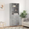 vidaXL Skříň highboard betonově šedá 69,5x34x180 cm kompozitní dřevo