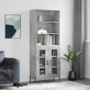 vidaXL Skříň highboard betonově šedá 69,5x34x180 cm kompozitní dřevo