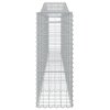 vidaXL Klenuté gabionové koše 15ks 400x30x80/100 cm pozinkované železo