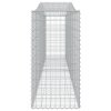 vidaXL Klenuté gabionové koše 15ks 400x50x100/120cm pozinkované železo