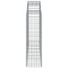 vidaXL Klenuté gabionové koše 5 ks 200x50x140/160cm pozinkované železo