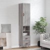 vidaXL Skříň highboard šedá sonoma 34,5 x 34 x 180 cm kompozitní dřevo