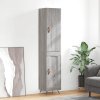 vidaXL Skříň highboard šedá sonoma 34,5 x 34 x 180 cm kompozitní dřevo