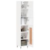 vidaXL Skříň highboard bílá s vysokým leskem 34,5x34x180 cm kompozit