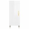 vidaXL Skříň highboard bílá s vysokým leskem 34,5x34x180 cm kompozit