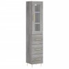 vidaXL Skříň highboard šedá sonoma 34,5 x 34 x 180 cm kompozitní dřevo