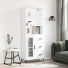 vidaXL Skříň highboard bílá 69,5 x 34 x 180 cm kompozitní dřevo