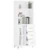vidaXL Skříň highboard bílá 69,5 x 34 x 180 cm kompozitní dřevo