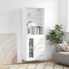 vidaXL Skříň highboard bílá 69,5 x 34 x 180 cm kompozitní dřevo
