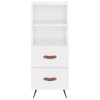 vidaXL Skříň highboard bílá s vysokým leskem 34,5x34x180 cm kompozit