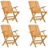 vidaXL Skládací zahradní židle 4 ks 61x67x90 cm masivní teakové dřevo