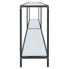 vidaXL Konzolový stolek bílý 180 x 35 x 75,5 cm tvrzené sklo
