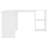 vidaXL Rohový psací stůl bílý 120 x 140 x 75 cm kompozitní dřevo