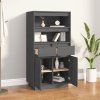 vidaXL Skříň highboard šedá 60 x 40 x 116,5 cm masivní borové dřevo