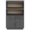 vidaXL Skříň highboard šedá 67 x 40 x 108,5 cm masivní borové dřevo