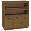 vidaXL Skříň highboard medově hnědá 100x40x108,5 cm masivní borovice