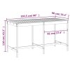 vidaXL Zahradní stůl bílý 203,5 x 90 x 110 cm masivní borové dřevo